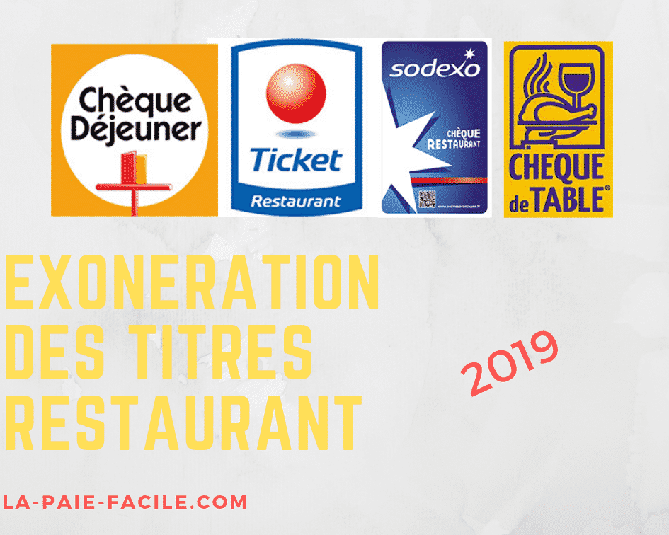 exonération des titres restaurant 2019