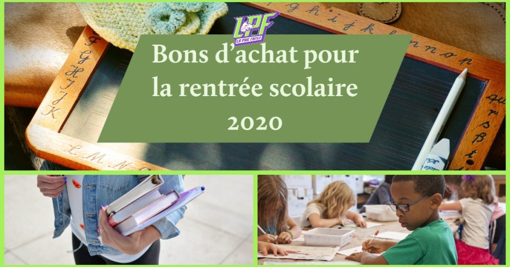 Bons d'achat pour la rentrée scolaire 2020