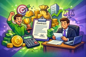 Illustration des primes en entreprise : salarié récompensé et gestion de la paie