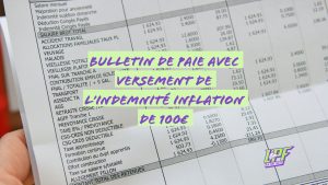 Bulletin De Paie Avec Versement De l’Indemnité Inflation De 100€