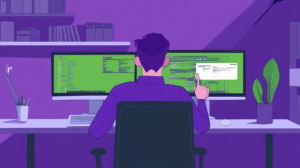 Image représentant un gestionnaire de paie qui utilise PayFit Copilot : le nouvel outil de gestion de la paie basé sur l'intelligence artificielle (IA).