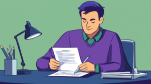 Un gestionnaire de paie sans poste qui rédige une lettre à un employeur pour répondre à un refus pour un poste de gestionnaire de paie.