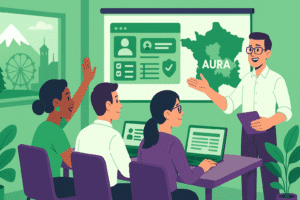 Formation Silae en présentiel en Auvergne-Rhône-Alpes avec un formateur expert et des participants en salle