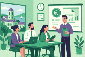 formation Silae en PACA pour cabinet comptable avec vue méditerranéenne en arrière-plan