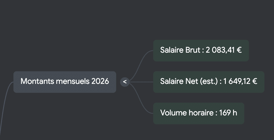 Synthèse salaire SMIC 39h 2026 brut et net