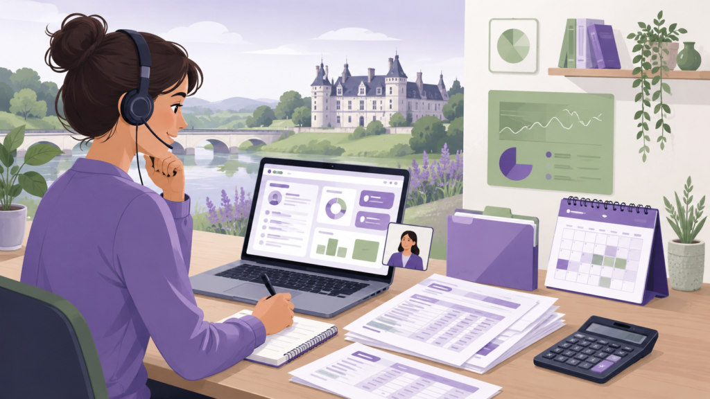 Formation Titre Professionnel Gestionnaire de Paie CPF dans le Centre-Val de Loire à distance, avec apprentissage de la paie en ligne, bulletins, logiciel de paie et accompagnement formateur.