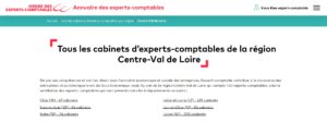 étude sur le nombre de cabinets comptables dans le Centre-Val de Loire selon l'annuaire de l'Ordre