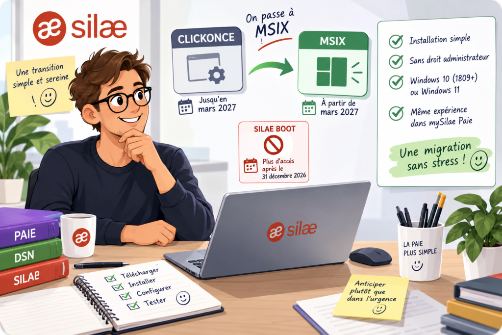 Migration ClickOnce vers MSIX sur Silae avec dates de fin Silae Boot et ClickOnce et installation mySilae Paie