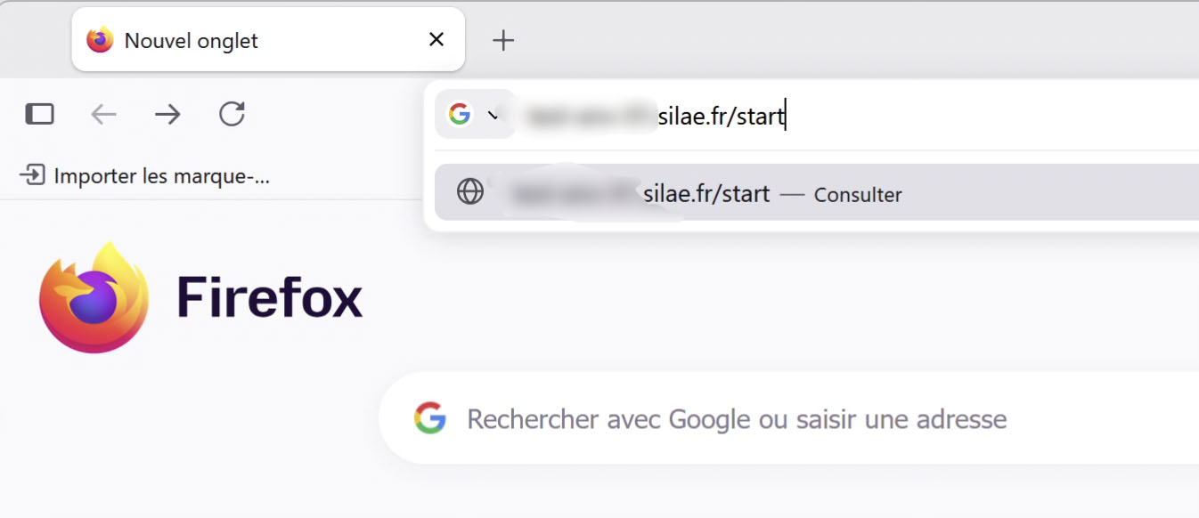 Adresse du domaine Silae avec /start pour télécharger mySilae Paie MSIX