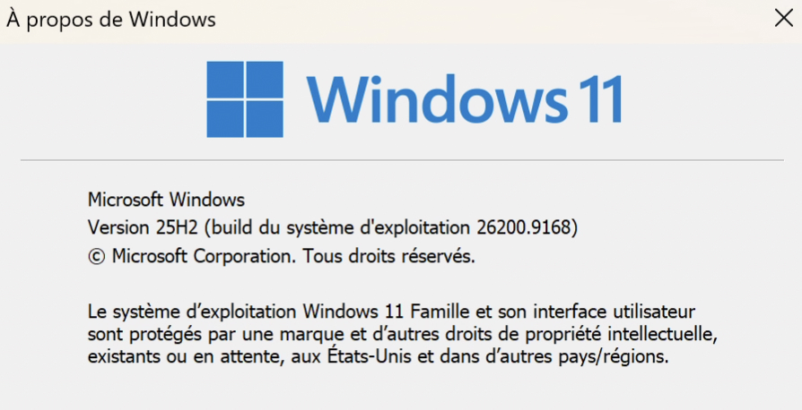 Version Windows 11 et numéro de build pour vérifier la compatibilité MSIX Silae